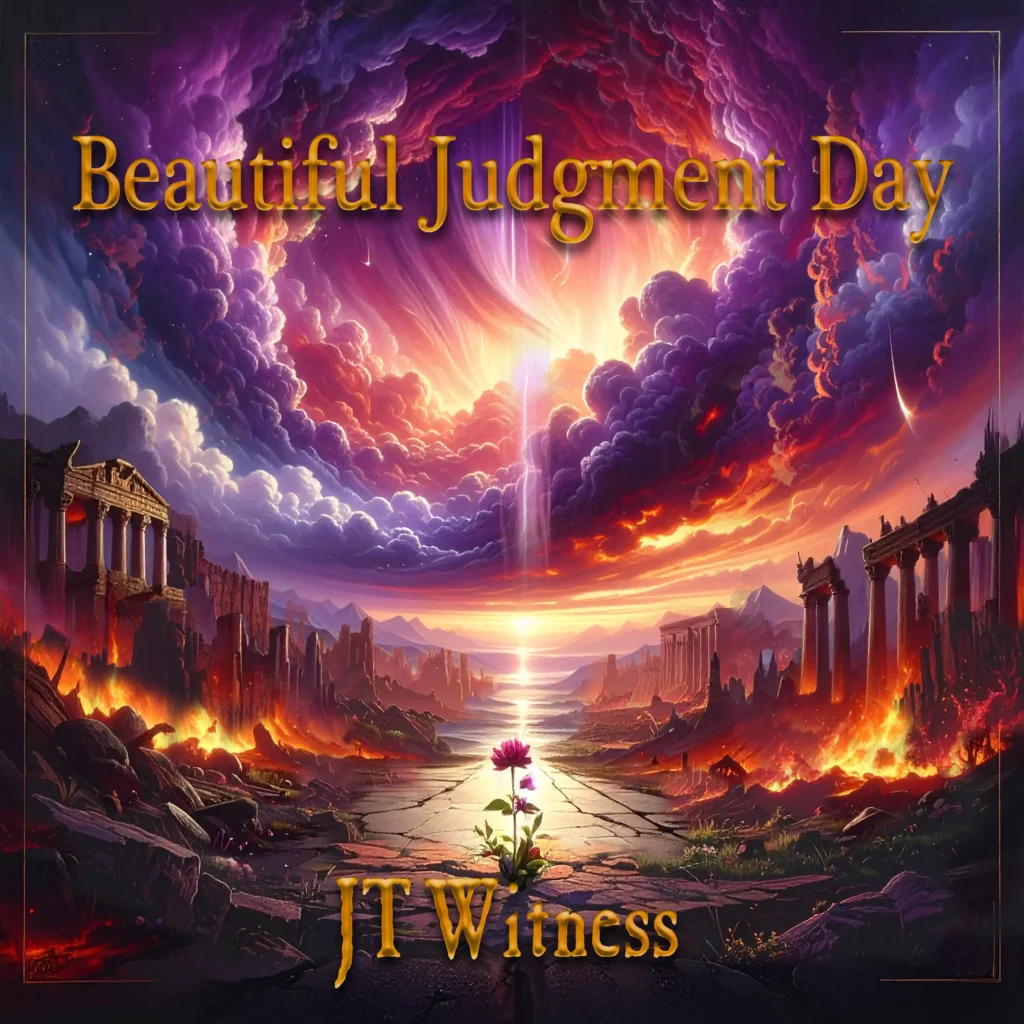 Beautiful Judgment Day album cover. Tracks include Beautiful Judgment Day lyrics, Golden Crown lyrics, Requiem for Babylon lyrics, The Meek Shall Inherit lyrics, Jerusalem lyrics, Eternal Echoes lyrics, That Holy Day lyrics, and Beautiful Judgment Day (Reprise) lyrics